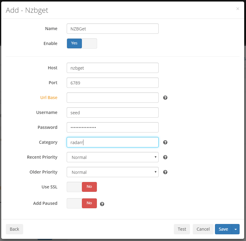 Radarr NZBGet Downloader